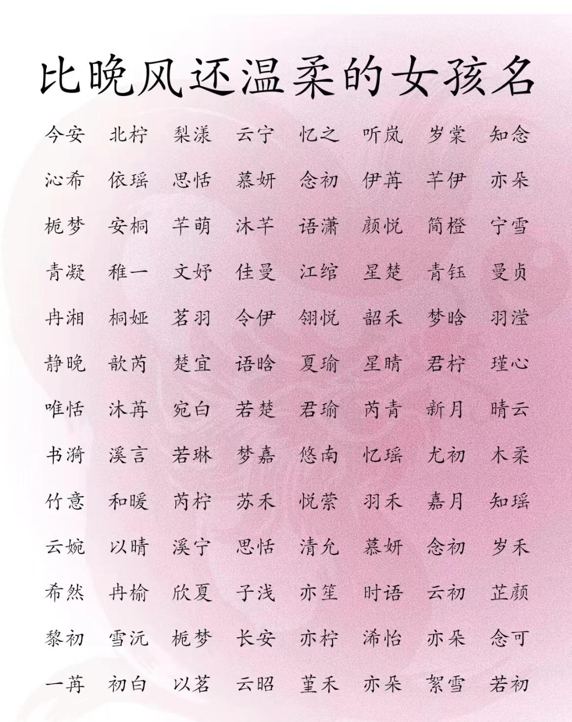 好听女孩名字