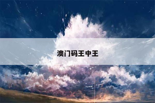 澳门码王中王